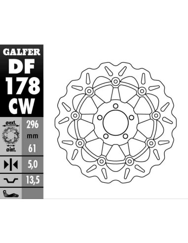 GALFER TARCZA HAMULCOWA KAWASAKI ZX6R (98-99)