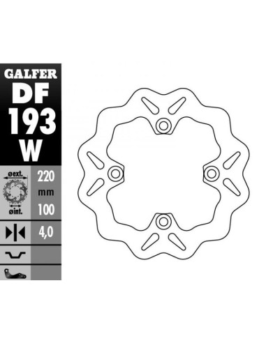 GALFER TARCZA HAMULCOWA TYŁ KAWASAKI ZX 6R (98-07), ER6, Z 750