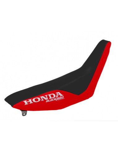 BLACKBIRD POKROWIEC / POSZYCIE NA SIEDZENIE HONDA XR 250/400 '96-'04 (17) LOGO HONDA, KOLOR CZARNY/CZERWONY