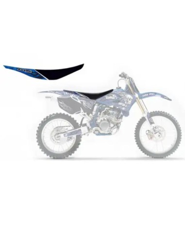 BLACKBIRD WYPRZEDAŻ POKROWIEC / POSZYCIE NA SIEDZENIE YAMAHA YZ 250F '10-'13 TRIBAL SKULL 2 KOLOR CZARNY NIEBIESKI