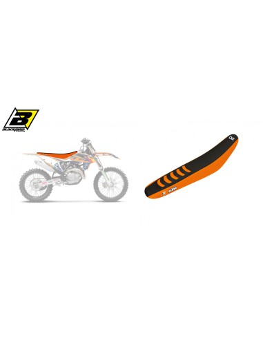 BLACKBIRD POKROWIEC / POSZYCIE NA SIEDZENIE KTM SX/SXF '19-'22, EXC '20-'23 DOUBLE GRIP 3 KOLOR POMARAŃCZOWY CZARNY