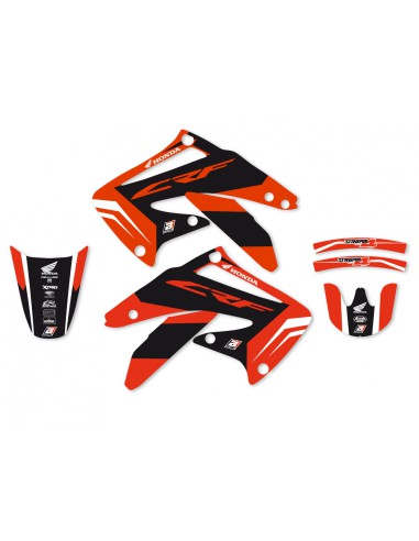 BLACKBIRD KOMPLET NAKLEJEK (OKLEIN) HONDA CRF 450R '02-'04 DREAM 4 KOLOR CZERWONY CZARNY