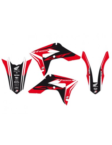 BLACKBIRD KOMPLET NAKLEJEK (OKLEIN) HONDA CRF 250R '18-'21, CRF 450R '17-'21, CRF 450X '17-'24 KOLOR CZERWONY CZARNY