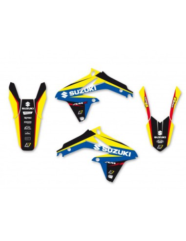 BLACKBIRD KOMPLET NAKLEJEK (OKLEIN) SUZUKI RMZ 450 '08-'17 DREAM 4 KOLOR NIEBIESKI ŻÓŁTY CZARNY