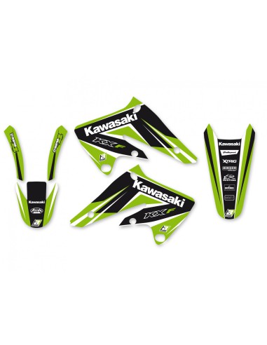 BLACKBIRD KOMPLET NAKLEJEK (OKLEIN) KAWASAKI KX 250F '04-'05 DREAM 4 KOLOR ZIELONY CZARNY