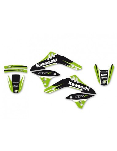 BLACKBIRD KOMPLET NAKLEJEK (OKLEIN) KAWASAKI KX 450F '06-'08 DREAM 4 KOLOR ZIELONY CZARNY