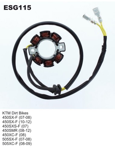 ELECTROSPORT UZWOJENIE ALTERNATORA (STATOR) KTM SXF 450 '07-'12, SXF 505 '07-'08, XCF 505 '08-'09