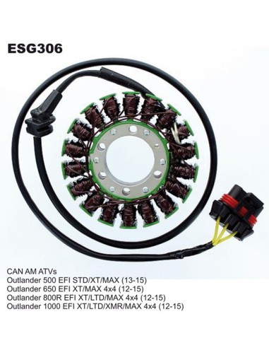 ELECTROSPORT UZWOJENIE ALTERNATORA (STATOR) CAN-AM OUTLANDER 500 (13-15), 650 (12-15), 800/850 (12-16), 1000 (12-16), RENEGADE