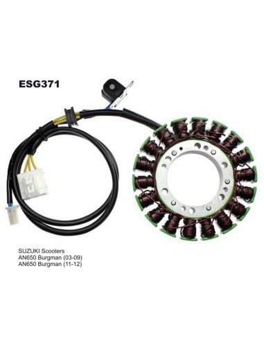 ELECTROSPORT UZWOJENIE ALTERNATORA (STATOR) SUZUKI AN 650 BURGMAN (03-12) (Z IMPULSATOREM)