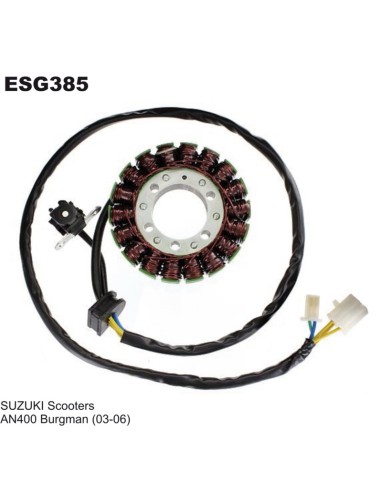 ELECTROSPORT UZWOJENIE ALTERNATORA (STATOR) SUZUKI AN 400 Burgman (03-06) ( Z IMPULSATOREM)