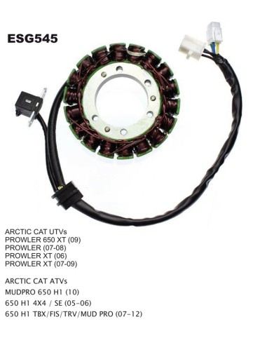 ELECTROSPORT UZWOJENIE ALTERNATORA (STATOR) ARCTIC CAT 650 H1 (06-) (0802-037)