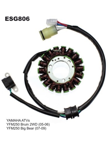 ELECTROSPORT UZWOJENIE ALTERNATORA (STATOR) YAMAHA YFM 250 BIG BEAR (07-09), BRUIN (05-06)