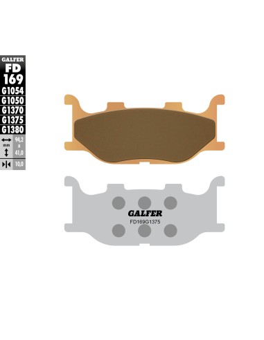 GALFER KLOCKI HAMULCOWE KH199 SPIEK METALICZNY (ZŁOTE) SPORT