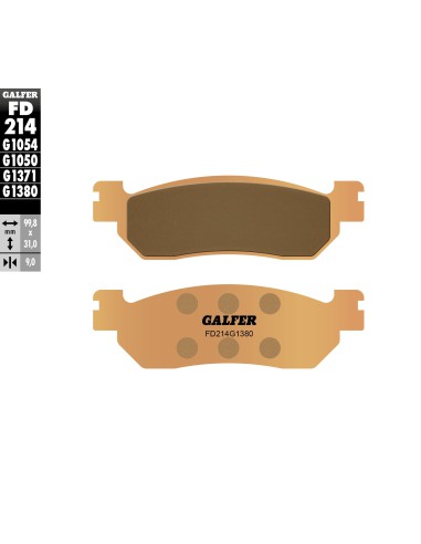 GALFER KLOCKI HAMULCOWE KH275 SPIEK METALICZNY (ZŁOTE) SKUTER