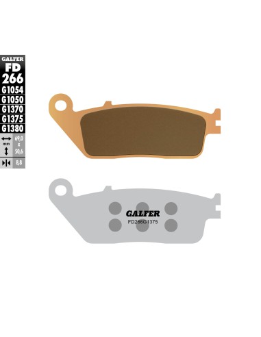 GALFER KLOCKI HAMULCOWE KH226 / KH142 SPIEK METALICZNY (ZŁOTE) SPORT