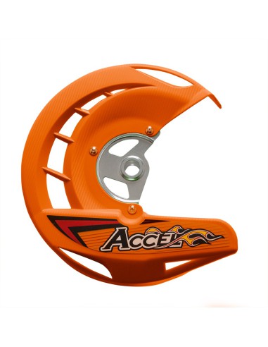 ACCEL OSŁONA TARCZY HAMULCOWEJ PRZÓD KTM SX/SXF '03-'14, EXC, EXCF '03-'15 KOLOR POMARAŃCZOWY (FDG-05OR)