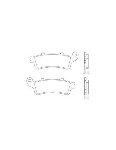 BRENTA KLOCKI HAMULCOWE KH281 / KH261 SPIEK METALICZNY (ZŁOTE) (GRUBOŚĆ 9,5MM) (FT 4023)