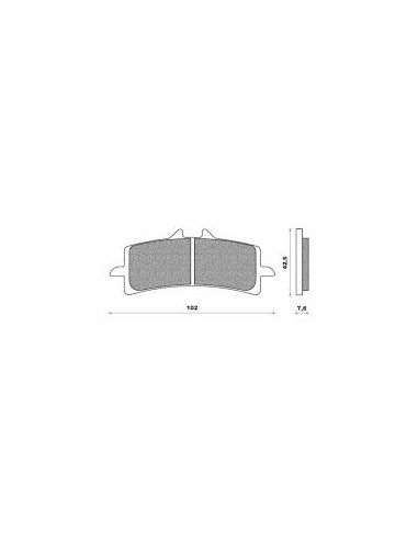 BRENTA KLOCKI HAMULCOWE KH447 SPIEK METALICZNY (ZŁOTE) FT 4156 (FT 4113)