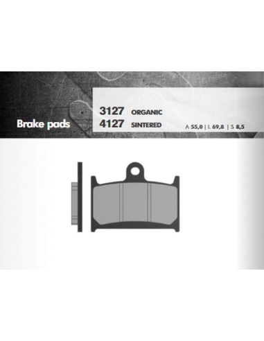 BRENTA KLOCKI HAMULCOWE KH145 / KH236 SPIEK METALICZNY (ZŁOTE) (GSF1200 '96-'00, GSXR750/1100 '88-92, TRIUMPH) (FT 4127)