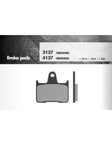 BRENTA KLOCKI HAMULCOWE KH254 SPIEK METALICZNY (ZŁOTE) TYŁ (FT 4137)