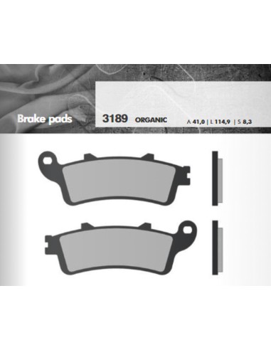 BRENTA KLOCKI HAMULCOWE KH261 / KH281 SPIEK METALICZNY (ZŁOTE) (GRUBOŚĆ 8,3MM) (FT 4189)