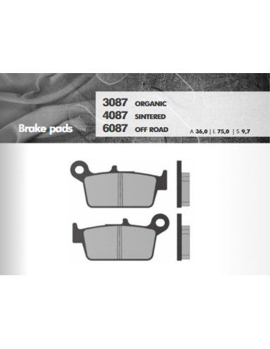 BRENTA KLOCKI HAMULCOWE KH131 SPIEK METALICZNY (ZŁOTE) OFF ROAD TYŁ (FT 6087)