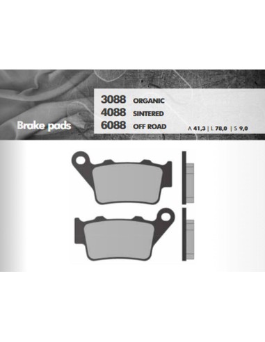 BRENTA KLOCKI HAMULCOWE KH208 / KH213 SPIEK METALICZNY (ZŁOTE) OFF ROAD TYŁ ZACISK BREMBO (FT 6088)