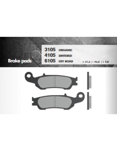 BRENTA KLOCKI HAMULCOWE KH450 SPIEK METALICZNY (ZŁOTE) OFF ROAD (FT 6105)