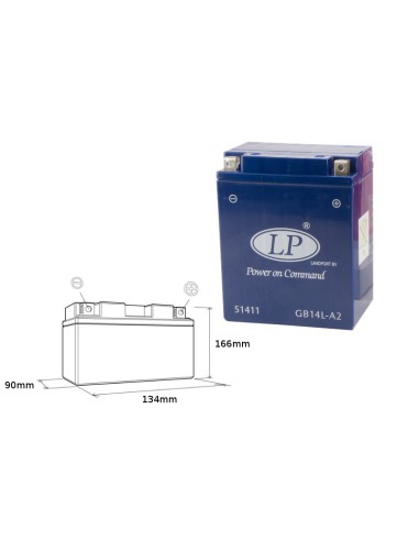 LANDPORT AKUMULATOR ŻELOWY GB14L-A2 (MG LTX14AH-3) 12V 14AH 135X91X167 BEZOBSŁUGOWY - ZALANY (4)