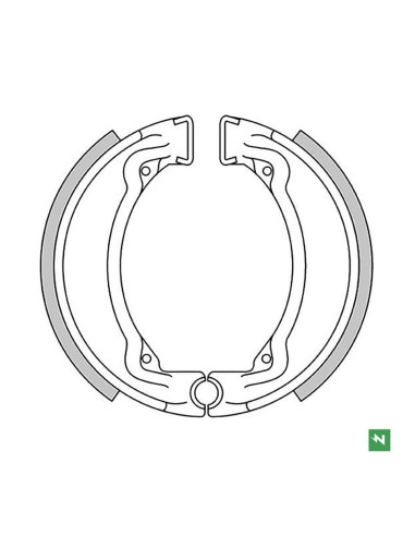 NEWFREN WYPRZEDAŻ SZCZĘKI HAMULCOWE YAMAHA DT 50 78-86 ,RD 50/80 , YZ 80 , TY 125/250 77-92 ( 110X25MM)