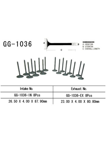 VESRAH ZAWÓR WYDECHOWY HONDA CBR 600 F4 '99-06'(23,00X4,00X80,80MM) (OEM: 14721-MBW-000) (1SZT.) (MADE IN JAPAN)