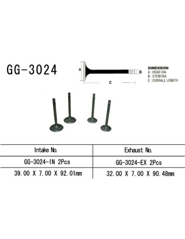 VESRAH ZAWÓR WYDECHOWY SUZUKI GS 500 E/F '89-'10 (OEM: 12912-01D00) (1SZT.) (MADE IN JAPAN)