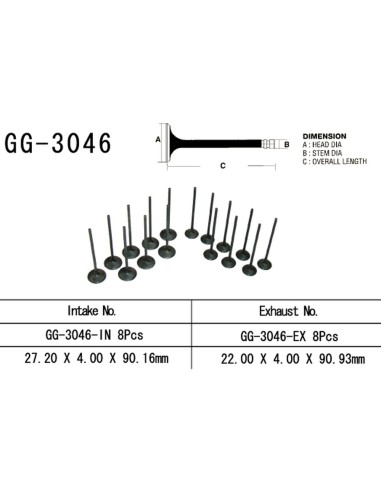 VESRAH ZAWÓR WYDECHOWY SUZUKI GSXR 600 '01-03' (OEM: 12912-39F00) (1SZT.) (MADE IN JAPAN)