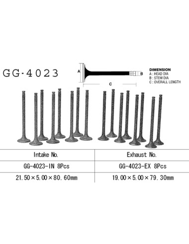 VESRAH ZAWÓR SSĄCY KAWASAKI GPX 600 R '89-99, GPZ 600R '85-90, ZL 600 '86-97' (OEM: 12004-1064,12004-1075) (1SZT.) (MADE IN