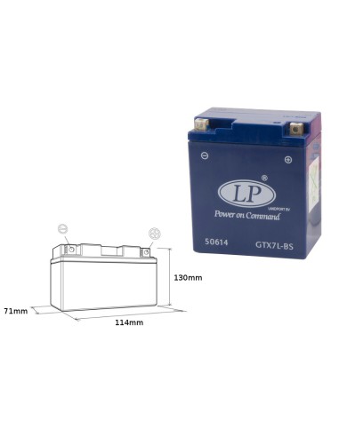 LANDPORT AKUMULATOR ŻELOWY GTX7-3 (MG LTX7-3) 12V 6AH 114X71X131 BEZOBSŁUGOWY - ZALANY - ZASTĘPUJE GTX7LBS L (10)