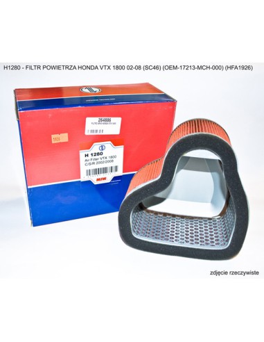 MIW (MEIWA) FILTR POWIETRZA HONDA VTX 1800 02-08 (SC46) (OEM-17213-MCH-000) (HFA1926)