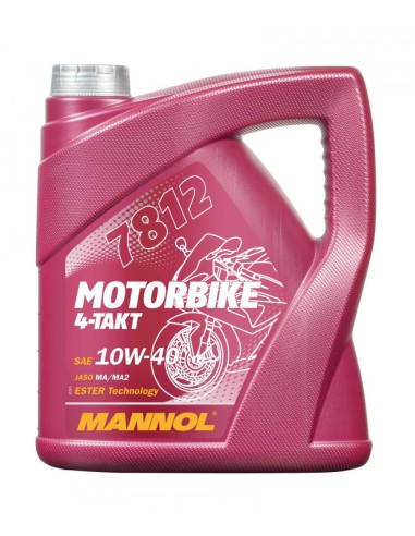 MANNOL OLEJ SILNIKOWY 4T MOTORBIKE 10W40 4L ESTER + MA2 SYNTETYK (7812) (API SN)