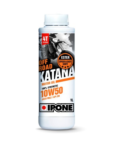 IPONE KATANA OFF ROAD 10W50 OLEJ SILNIKOWY 100% SYNTETYK 1L (ESTER, MA2) (AKC) (15)