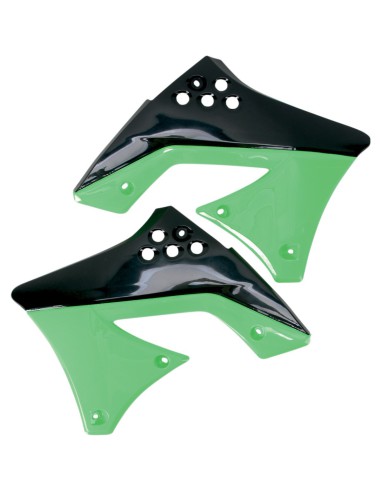 UFO OSŁONY CHŁODNICY KAWASAKI KXF 250 '09-'11 KOLOR OEM (CZARNY/ZIELONY)