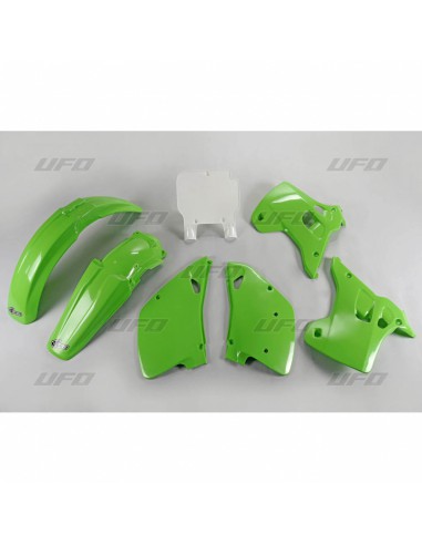 UFO KOMPLET PLASTIKÓW KAWASAKI KX 125 / 250 '93 KOLOR OEM (ZIELONY/BIAŁY) (KA194E999)