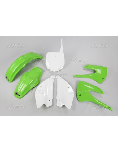 UFO KOMPLET PLASTIKÓW KAWASAKI KX 85 '01-'13 KOLOR OEM (ZIELONY/BIAŁY) (KX85 '01-'09, KX85 '11-'12) (KA207E999)