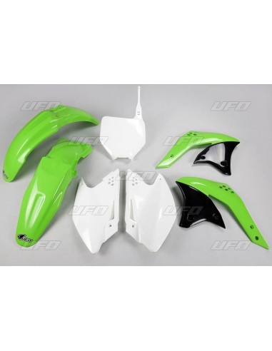 UFO KOMPLET PLASTIKÓW KAWASAKI KXF 250 '07 KOLOR OEM (ZIELONY/BIAŁY) (KA208E999)