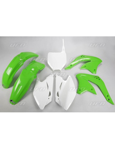 UFO KOMPLET PLASTIKÓW KAWASAKI KXF 450 '08 KOLOR OEM (ZIELONY/ BIAŁY) (KA211E999)