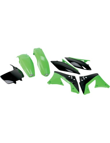 UFO KOMPLET PLASTIKÓW KAWASAKI KXF 250 '10-'11 KOLOR OEM (ZIELONY/CZARNY) (KA215E999)