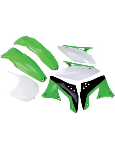 UFO KOMPLET PLASTIKÓW KAWASAKI KXF 450 '09-'11 KOLOR OEM '10-'11 (ZIELONY/BIAŁY/CZARNY) (KA216E999)