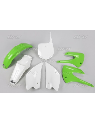 UFO KOMPLET PLASTIKÓW KAWASAKI KX 85 '01- '13 RESTYLING KOLOR OEM '13 (ZIELONY/BIAŁY) (KA218KE999)