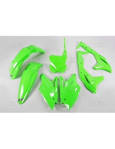 UFO KOMPLET PLASTIKÓW KAWASAKI KXF 250 '18-'20 KOLOR ZIELONY FLUO (KA225AFLU)