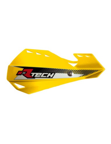 RACETECH (RTECH) OSŁONY RĄK (HANDBARY) DUAL EVO KOLOR ŻÓŁTY (Z MOCOWANIAMI DO KIEROWNICY)