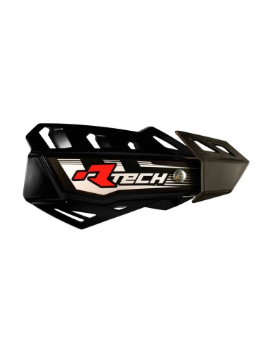 RACETECH (RTECH) OSŁONY RĄK (HANDBARY) FLX CROSS/ENDURO KOLOR CZARNY (Z 2 RODZAJAMI MOCOWAŃ DO KIEROWNICY ORAZ MANETEK)