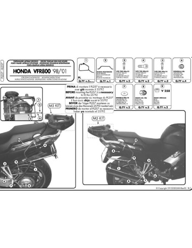 KAPPA STELAŻ KUFRÓW BOCZNYCH MONOKEY HONDA VFR 800 (98-01)